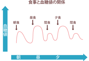 食事と血糖値の関係